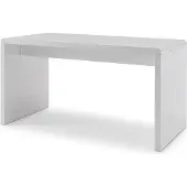 SalesFever Schreibtisch 160 x 70 cm | MDF Holz in Hochglanz lackiert | B 160 x T 70 x H 75 cm | weiß