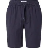 Only & Sons Chinoshorts "ONSCAPRI SLIM SLUB CHINO SHORTS OTL", Herren, Gr. S, N-Gr, blau (schwarz navy), Web, Obermaterial: 98% Baumwolle, 2% Elasthan, unifarben, slim fit knielang, Hosen Chinoshorts