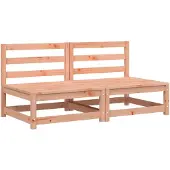 The Living Store Gartensofas ohne Armlehnen 2 Stk. 70x70x67 cm Douglasienholz