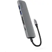 EPICO 6in1 Alu Hub 8K mit USB-C Anschluss - grau