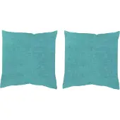 Home wohnideen Dekokissen "ELMER 2ER PACK MIT FÜLLUNG" Gr. 1, blau (petrol, unifarben), B:40cm L:40cm, Polyester, Dekokissen_Sitzkissen_Kissenhüllen, Dekokissen