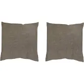 Home wohnideen Dekokissen "ELMER 2ER PACK MIT FÜLLUNG" Gr. 1, grau (taupe, unifarben), B:40cm L:40cm, Polyester, Dekokissen_Sitzkissen_Kissenhüllen, Dekokissen