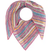 Zwillingsherz Dreieckstuch "Hippie" buntes Muster, Strick, wärmend