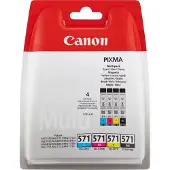 Canon CLI-571 BK/C/M/Y Tinte Multipack, Schwarz, Cyan, Magenta, Gelb, 4 Stück(e), 349 Seiten, Multipack