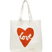 Marc O'Polo Schultertasche Inna Shopper White / Heart weiß