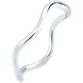 Elli Silberring "Ring Wellen Minimal Geo 925 Sterling Silber" Gr. 52, silber, Fingerringe, Damen, 52, Silber 925 (Sterlingsilber), Silberring