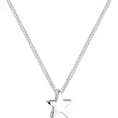 Elli Kette mit Anhänger "Halskette Stern Schlicht Basic 925 Silber" Gr. 45, silber, Halsketten, Damen, ohne Stein, Silber 925 (Sterlingsilber), Kette mit Anhänger