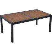 Merxx Gartentisch "Paxos", grau (graphit, natur, graphit, natur), H:75cm T:100cm, Tische, Gartentisch, BxTxH: 180-240x100x75 cm