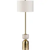 Kayoom Stehlampe "Stehlampe Cirus 225", gold (schwarz, gold), 1, H: 127cm, 1 Stk., Leuchten, Sockel in Material-Mix aus Marmor und Eisen, mit Stoffschirm, Stehlampe