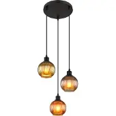 Globo Lighting Hängeleuchte Metall schwarz matt, 3x E27