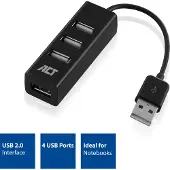 ACT Mini-Hub mit 4 USB 2.0-Ports AC6205