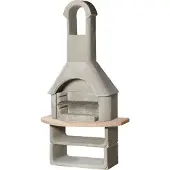 Buschbeck Gartengrillkamin Las Palmas grau-terrakotta, B110xT65xH206 cm, robuster Beton