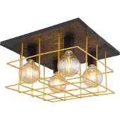Globo Lighting Lighting Deckenleuchte Metall schwarz, 4x E27