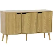 Sweeek - Sideboard 3 Türen und 3 Einlegeböden, 120 cm - Eschenlook
