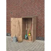 Promadino Geräteschrank "Speyer", beige (natur), B:72,5cm H:148cm T:68,6cm, Massivholz, Metall, Schränke, Geräteschrank, besonders robust aus zertifiziertem Kiefernholz gefertigt