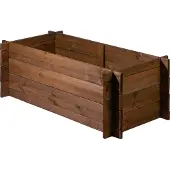 Dobar Hochbeet "Steck-Hochbeet Massivholz Gr. L., Dunkelbraun", braun, B:58,5cm H:38,5cm T:117cm, Holzwerkstoff, Pflanzgefäße, Hochbeet, Füllvolumen ca. 164 Liter, LxBxH: 117x58,5x38,5 cm