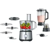 Severin Multifunktionale Küchenmaschine zum Kneten, Rühren, Reiben, Raspeln, Mahlen u.v.m., Food Processor mit umfangreichem Zubehör, hochwertiger Multi-Zerkleinerer, KM 3892