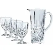 Nachtmann Gläser-Set "Krugset Noblesse 5er Set transparent", bunt (transparent), B:2cm H:2cm, Kristallglas, Trinkgefäße, Gläser-Set, Erhöhte Bruchfestigkeit, Kristallglas, spülmaschinenfest