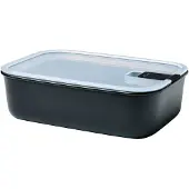Mepal EasyClip Frischhaltedose 1,5 Liter, Luftdichte und auslaufsichere Aufbewahrungsdose für einen vielseitigen Einsatz, Farbe: nordic black