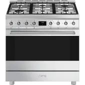 Smeg C9gmx2 90 Cm Gasherd Mit Backofen 6 Brennern