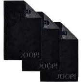 JOOP! Gästehandtuch JOOP "Gästetuch Classic Frottier 3er Pack", schwarz, B:30cm, Obermaterial: 100% Baumwolle CO., Handtücher, Gästehandtuch
