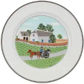 Villeroy & Boch Speiseteller "Speiseteller Bauer Design Naif ø 27 cm bunt", bunt, L:27cm, Speiseteller, Speiseteller