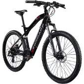 Zundapp E-Bike ZÜNDAPP "Z898" Gr. 48, schwarz (schwarz, rot, schwarz), Elektrofahrräder, 48cm, 27,5 Zoll (69,85cm), E-Bike, Pedelec, Elektrofahrrad für Damen u. Herren, MTB