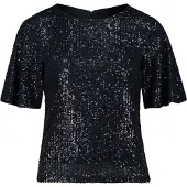 Vera Mont Pailletten-Bluse mit Flügelärmeln in Night Sky | Gr.: 36