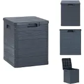 vidaXL Garten-Aufbewahrungsbox 90 L Anthrazit - Gartenboxen