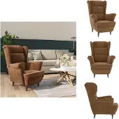 vidaXL Sessel Braun Samt - Sessel