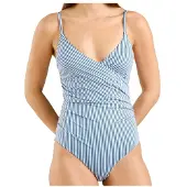 DEDICATED - Women's Wrap Swimsuit Klinte - Badeanzug Gr XS blau