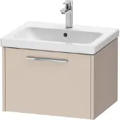 Duravit D-Code Waschtischunterschrank DC4665010910000 Griff Chrom, Taupe matt, Wandhängend, Auszug 1, 584x400x460 mm