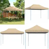 vidaXL Partyzelt Faltbar Pop-Up Beige 410x279x315 cm