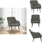 vidaXL Sessel Dunkelgrau 63x76x80 cm Samt - Sessel