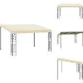 vidaXL Wand-Pavillon 4x3x2,5 m Cremeweiß - Pavillons & Partyzelte