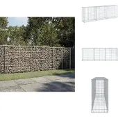 vidaXL Gabione mit Deckel 300x50x100 cm Verzinktes Eisen