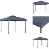 vidaXL Pavillon 300 x 300 cm Anthrazit Aluminium - Pavillons & Partyzelte
