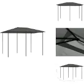 vidaXL Pavillon 3x4x2,6 m Anthrazit 160 g/m² - Pavillons & Partyzelte