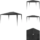 vidaXL Partyzelt 3x4 m PE Anthrazit - Pavillons & Partyzelte