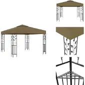 vidaXL Pavillon 3x3 m Taupe 180 g/m² - Pavillons & Partyzelte