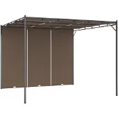 vidaXL Gartenpavillon mit Seitenvorhang 3x3x2,25 m Taupe - Pavillons & Partyzelte