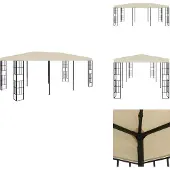 vidaXL Pavillon 3x6 m Creme - Pavillons & Partyzelte