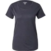 CMP - Women's Jacquard S/S T-Shirt - Funktionsshirt Gr 34 schwarz/blau