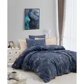 L'essentiel Maison , 473, Einzelbettbezug-Set, Dunkelblau, 100 % POLYESTER-MICROSATIN, 160 x 220 cm