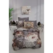 L'essentiel Maison , 469, Doppel-Bettbezug-Set, Grau, 100 % POLYESTER-MICROSATIN, 200 x 220 cm