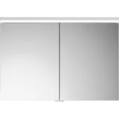 Burgbad Lin20 Spiegelschrank LED-Beleuchtung inklusive LED-Waschtischbeleuchtung, 2 Türen, 1000x700x170mm, SPQL100F5395, Farbe: Eisblau Matt / Rückwand Anthrazitgrau