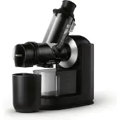Philips Viva Collection Slow Juicer, Entsafter für kaltes Pressen, 1.0 L, 150 W, Schwarz (HR1889/70)