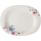 Villeroy & Boch Servierplatte "Servierplatte Mariefleur Gris Basic 34 x 26 ml bunt", bunt, L:34cm, Porzellan, Servierplatten, Servierplatte