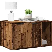 vidaXL Katzenklo Altholz-Optik 80x50x45 cm Holzwerkstoff
