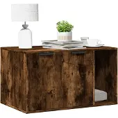 vidaXL Katzenklo Räuchereiche 80x50x45 cm Holzwerkstoff